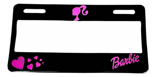 Par De Porta Placas Para Auto Y Camioneta Barbie Girl