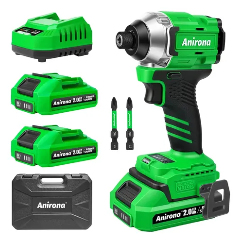 Atornillador De Impacto Inalámbrico De Anirona 230Nm Brushless 20V 2 Baterías 2ah Aw965 Destornillador de Impacto Profesional con 4 Modos Inteligentes, 4 Velocidades