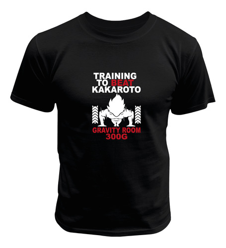 Camiseta Vegeta Dragon Ball Training To Beat Kakaroto Gravit