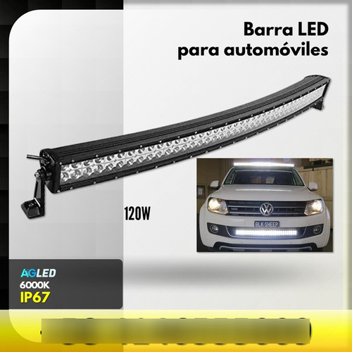 Barra Led Auto 22  Curva 120w Combo Beam Ip68 56c