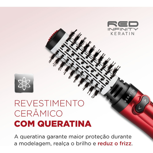 Escova Rotativa Giratoria Mondial Er-11-kr Seca Alisa E Mode