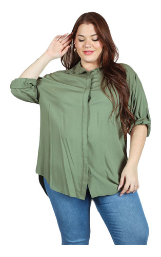 Camisa Dama M Larga Talle Grande Especial 2xl Al 6xl Premium