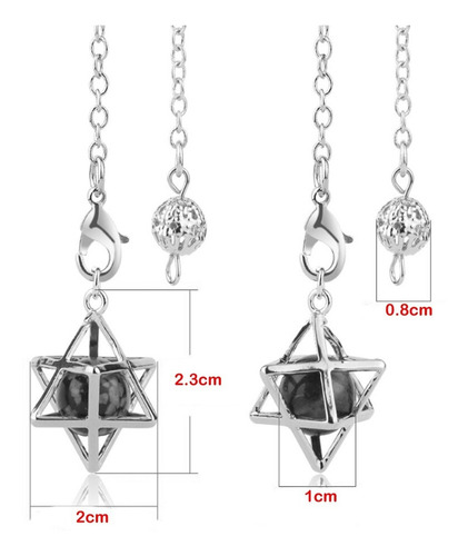 Péndulo Estrella Merkaba Aventurina + Instructivo / Reiki