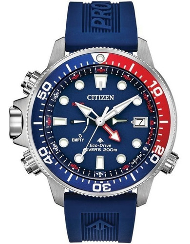 Citizen Promaster Aqualand Diver Blue Bn2038-01l .. Dcmstore Color de la correa Azul Color del bisel Plata Color del fondo Azul