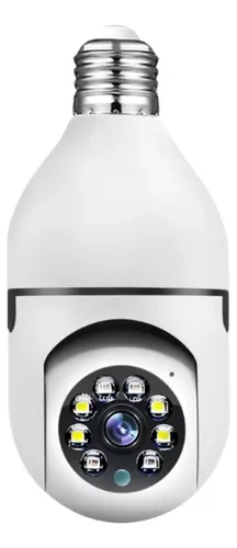 Camara Espia Wifi Ip Foco Sensor Lente 360º Led Para Celular
