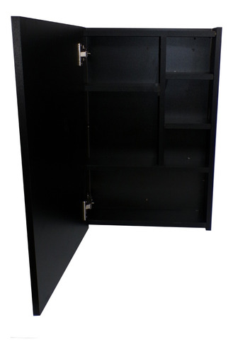 Botiquin Organizador Sin Espejo Para Baño Decomobil Color Negro Mate