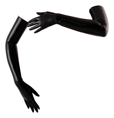 Guantes Largos De Látex Fetiche Negro Ee Uu (x -large)