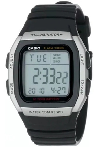 Casio Mens W96h 1av Sport Watch With Black Band Febo