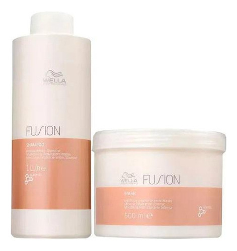 Kit Wella Fusion - Shampoo 1l + Máscara 500ml