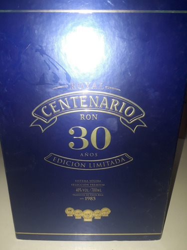 Botella Vacía De Ron Centenario 30 Años Edición Limitada