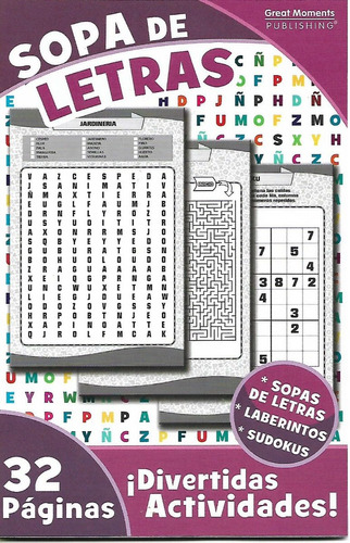 20 Libros Con Sopa De Letras, Sudoku Y Laberintos (32 Pag)