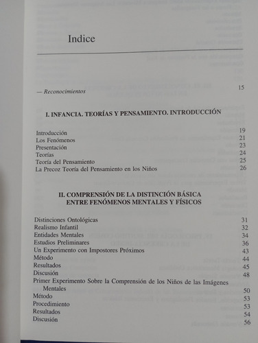 Desarrollo De La Teoría Del Pensamiento En Los Niños Wellman (Usado)