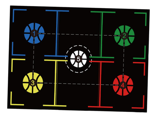 Tapete De Entrenamiento De Baloncesto, Estilo D 120cmx89cm