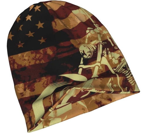 Gorro Awnevzu Bandera Americana Skull Cool Knit