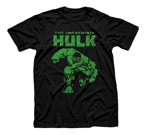 Remera Algodon Comic Clasico Retro Marvel Hulk 01