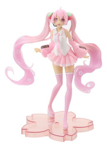 Figura Miku Hatsune Pvc Estrella Pop Miku Voz Vocaloid Rosa