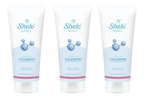 3 Pack Crema Con Colágeno Shelo