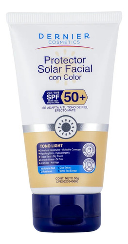 Protector Solar Facial Con Color De Dernier