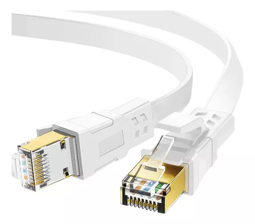 Cable Red Plano Categoría 8 Cat8 Rj45 Ethernet 2 Metros