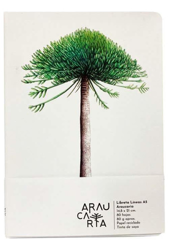 Libreta Líneas 14,8x21cm Araucaria Araucaria