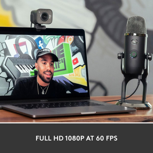Webcam Logitech Streamcam Plus 1080p Com Suporte Para Tripé