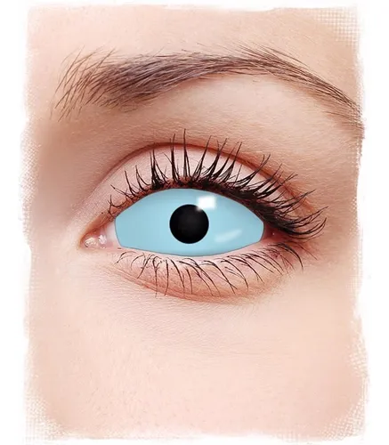 Pupilentes Halloween Sclera Blanco Punto Negro 22mm Mod 081