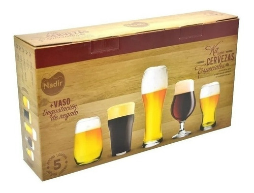 Vasos Nadir Kit Para Cervezas Especiales Nadir 5u.