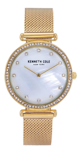 Reloj Mujer Kenneth Cole Kc50927003 Cuarzo Pulso Dorado En