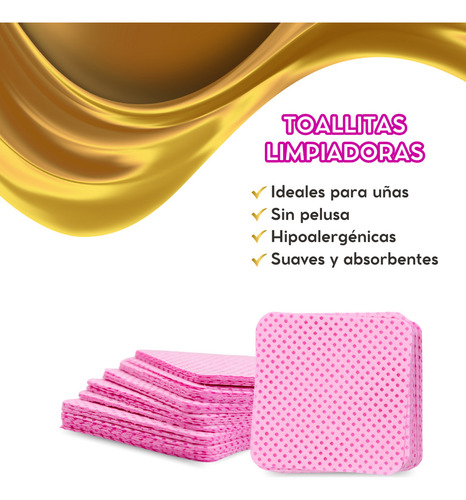 Toallitas Limpiadoras Libre Pelusa + Contenedor. Nail Planet
