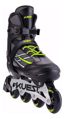Rollers Profesionales Talle Xl Negro Abec 7 Ruedas 76mm 41 A 44 7.6 Cm Negro
