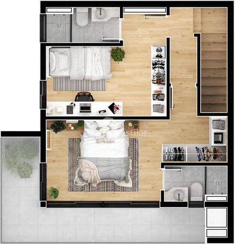 Imagem 2 de 21 de Loft Duplex 01 Suíte No Água Verde, Curitiba - Lf0007