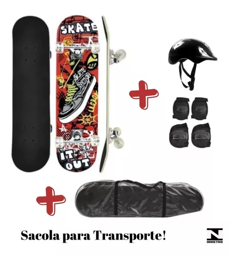 Skate Infantil Brinquedo Radical Iniciante Grande Suporta - Injeto