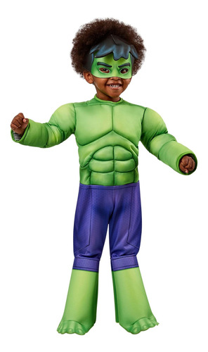 Disfraz De Marvel Deluxe Hulk Para Niños Pequeños