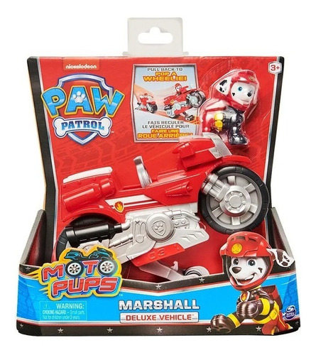 Paw Patrol Pups Moto Vehiculo Con Mecanismo Marshall 16776