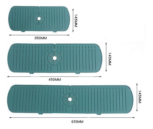 2 Fregadero De Cocina Protector Contra Salpicaduras Verde