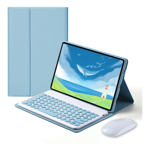 Funda Con Teclado Y Ratón Para iPad 10.2 «9th 8th 7th Gen Ñ