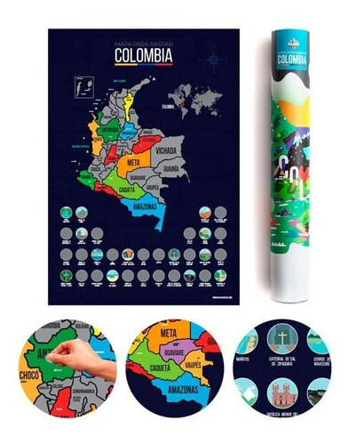 Mapa De Colombia Para Raspar