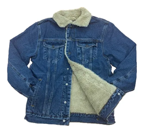 Chamarra mezclilla con borrega hombre new arrivals