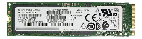 SSD M2 Nvme Samsung Pm981 512 Gb MZ-VLB512b 3500 MB/s, color negro