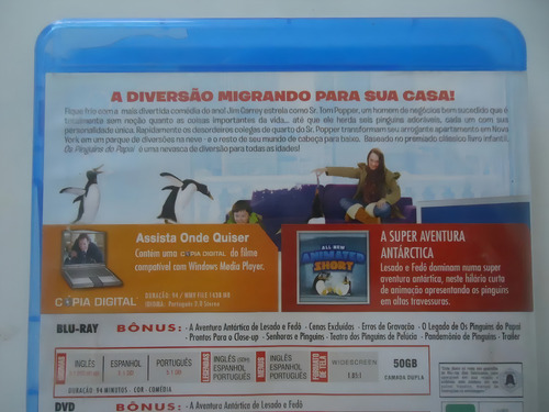 Blu-ray Os Pinguins Do Papai