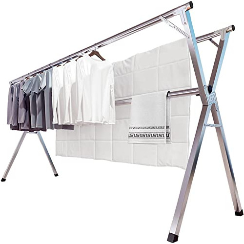 79 Inches Clothes Drying Rack, Stainless Steel Garment ...