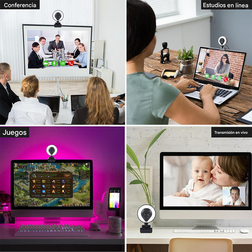 Cámara Web Teraware 2k, Usb, Luz, Micrófono, Af