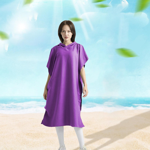 W Surf Poncho Beach Microfibra De Neopreno Con Capucha