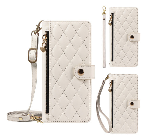 Funda Tipo Cartera De Piel Sintética Con Tapa Para La Serie Poco De Xiaomi Con Correa Para El Hombro, Pulsera, Soporte, Ranura Para Tarjetas, Color Bl