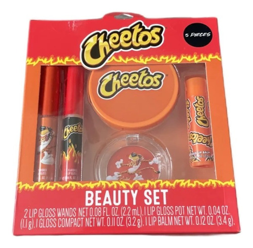 Taste Beauty Cheetos Lip Balm Gloss Set 5pz Balsamo Lip Balm