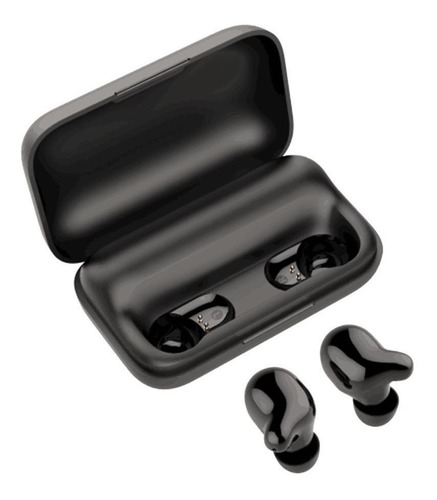 Audífonos in-ear gamer inalámbricos Haylou T Series T15 negro con luz LED