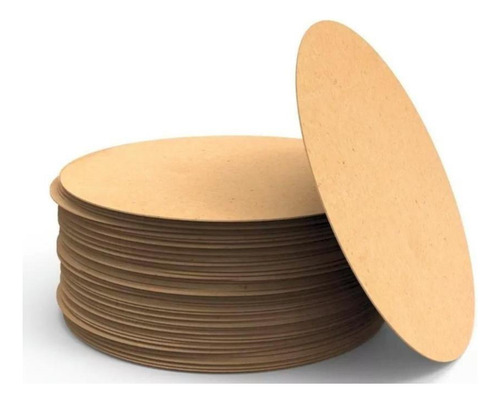  Base Circulo 7cm Diametro Madera Fibrofacil Mdf Portavasos