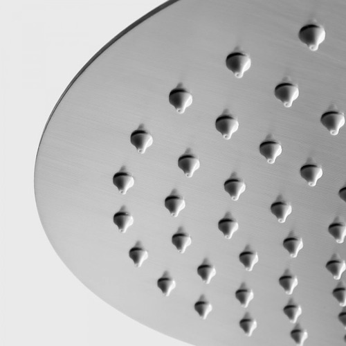 Ducha De Inox Redonda 20 Cm De Parede (escovada)