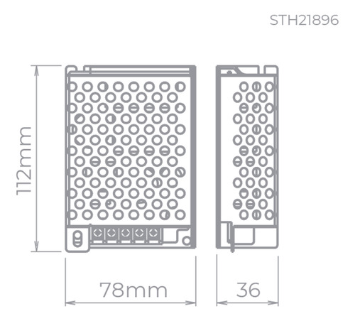 Fonte 60w 24v Stella Para Fita Led Ip20 Chaveada Sth21896
