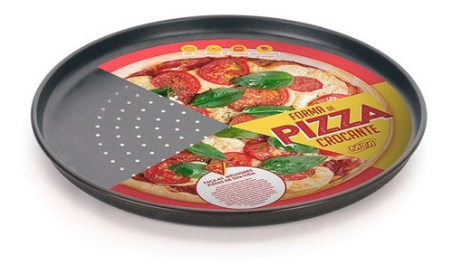 Forma Pizza Massa Crocante Assadeira Redonda Com Furo